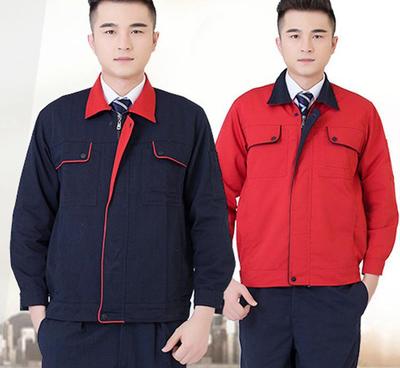 厂家定制加厚涤卡冬季工作服男士 普通工装外套套装批量生产
